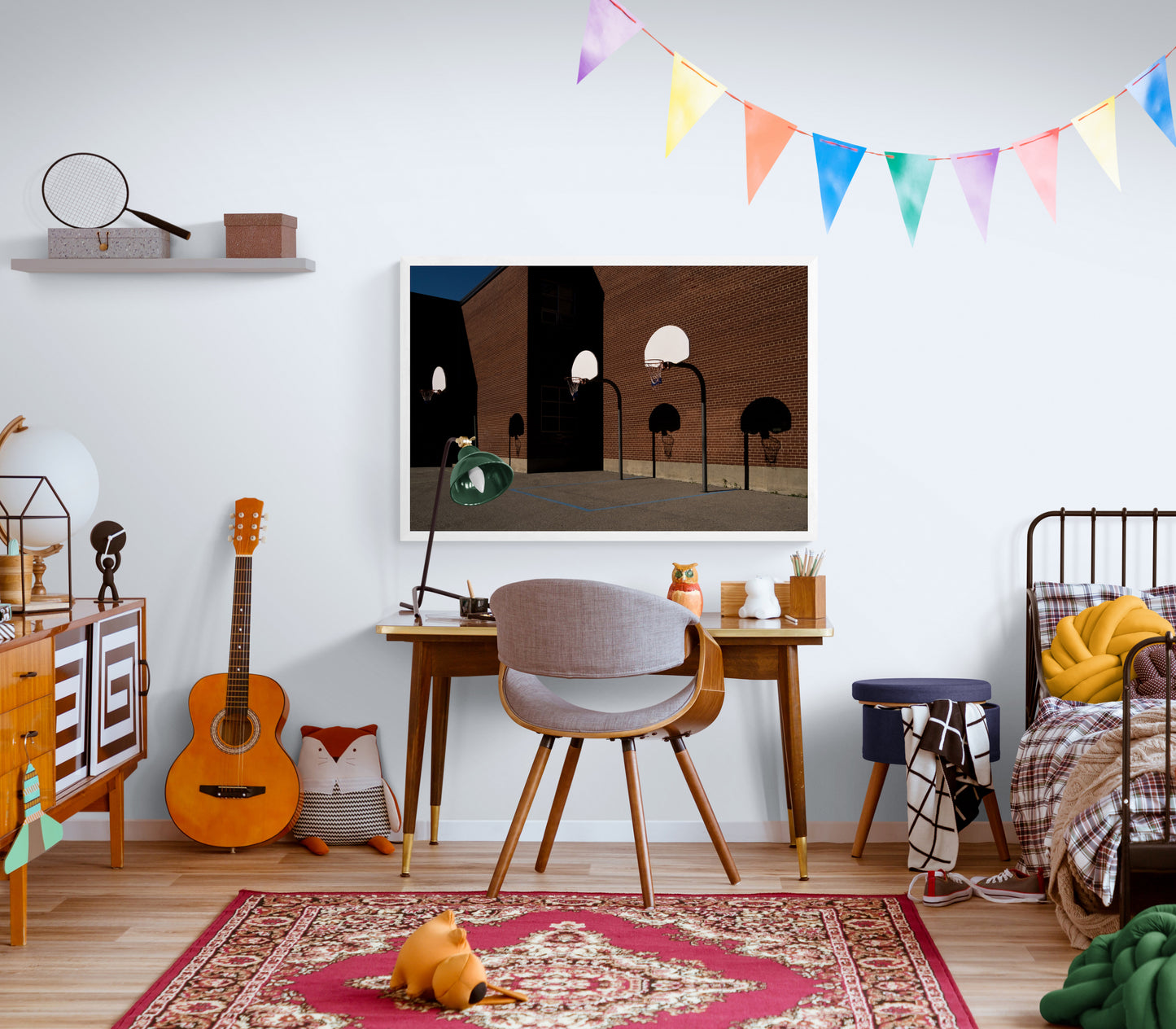 6 On The Court - Framed 20"x30"